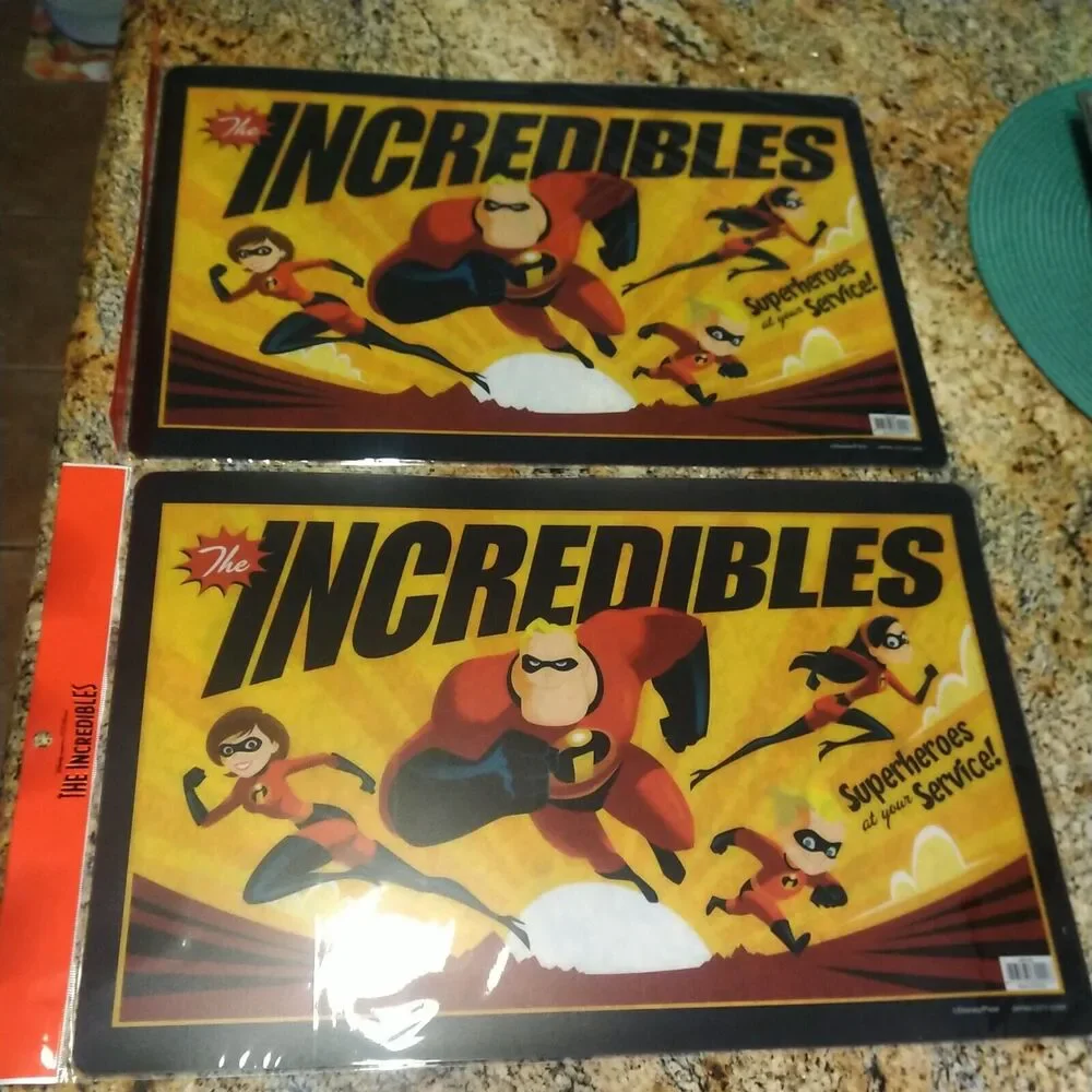 RARE Lot of 11 NEW SEALED Vintage Disney Pixar The Incredibles Placemats 4 types